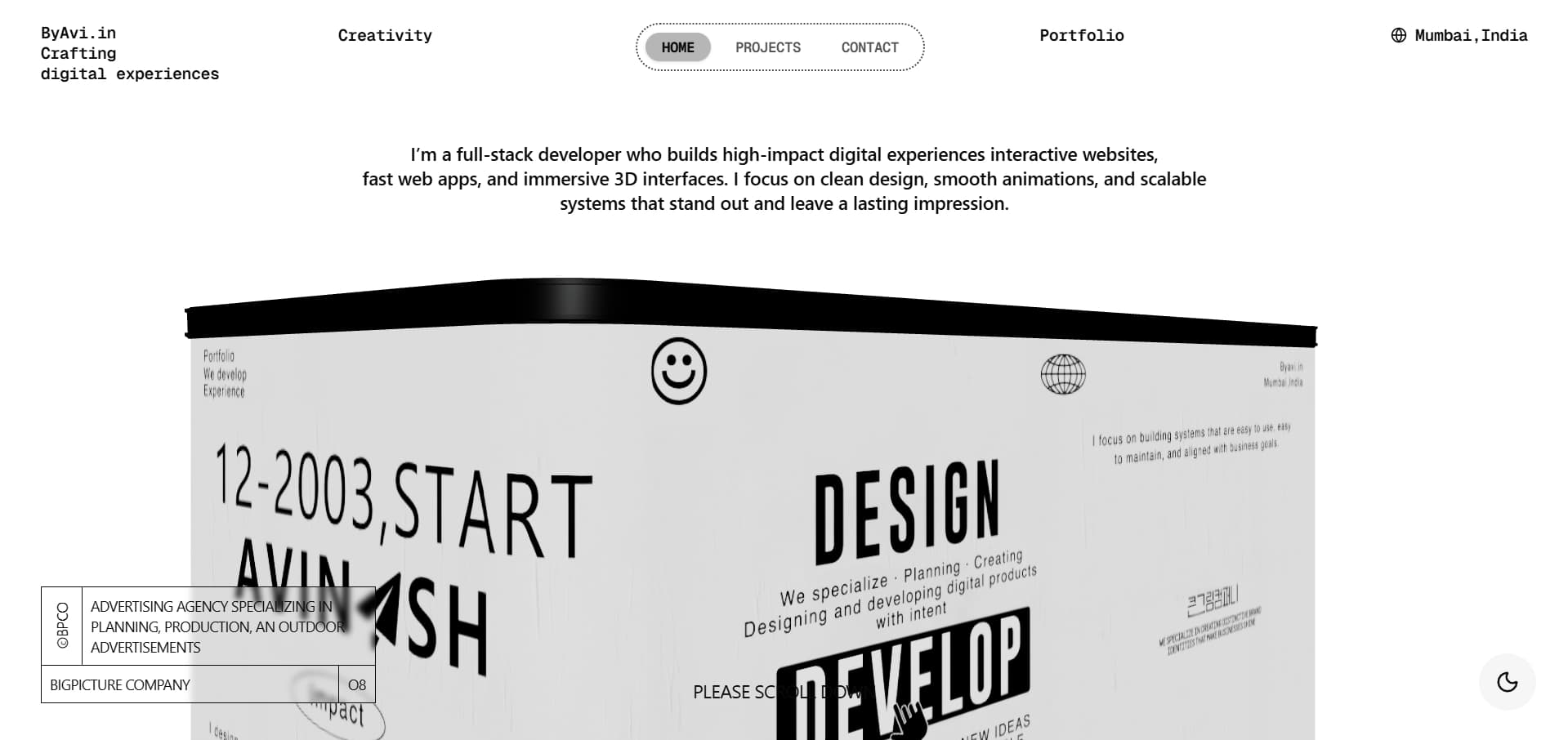 XYZ - Avi | Creative Developer Portfolio